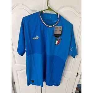 Puma Italy National Team Blue 2022/23 Home Authentic Blank Jersey XL
